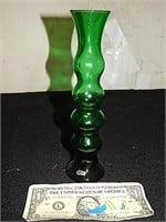 Vintage Green Glass Bubble Vase Made In Italy