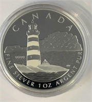 Sambro Island Lighthouse 1 Oz Fine Silver Coin