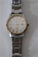 SEIKO MENS TWO TONE STAINLESS STEEL WATCH - USED