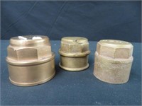 3 SOLID BRASS CUPS