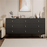 $270  Black 9-Drawer Chest for Bedroom