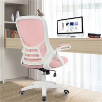 HYLONE Office Desk Chair  Coral Pink  Ergonomic