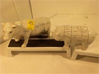 Pig and Cow with Writings