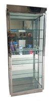 Vintage 7' Chrome & Glass Showcase