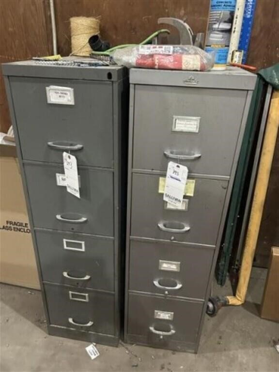 GROUP OF (2) FILING CABINETS W/ CONTENTS