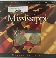2008PD US Minted Mississippi Quarters