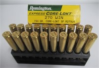 (20) Remington 270 win ammo.