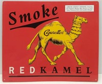Tin Embossed Red Kamel Cigarettes Sign
 Measures