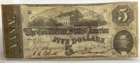 April 6, 1863 Confederate States $5 Note