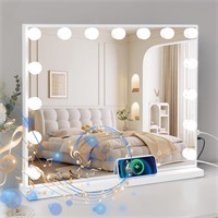 Leishe Vanity Mirror with Lights and Speaker Large