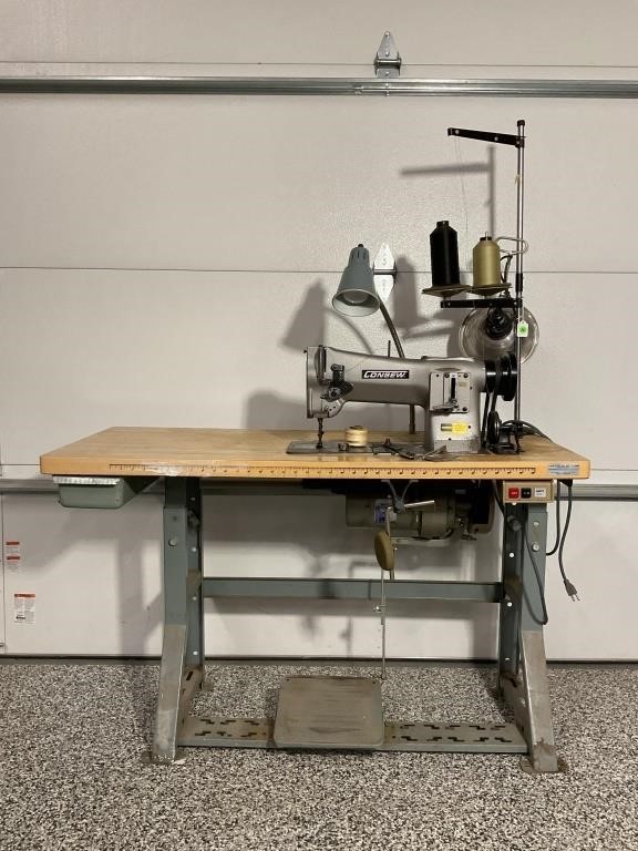 Consew commercial grade sewing machine with stand