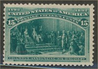 USA #238 MINT FINE OG LH