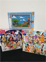 New 500 and 1,000 piece puzzles and new wood