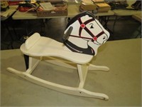 VINTAGE PAINTED CHILDS ROCKING HORSE