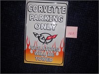 Corvette parking sign