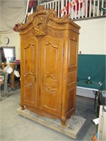 Large Heavily Carved  Wardrobe