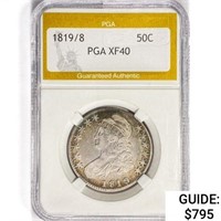 1819 / 8 Capped Bust Half Dollar PGA XF40