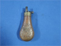 Antique Small Brass American Eagle Powder Flask