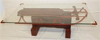 Vintage Fleetwing Racer Coffee Table w/ glass top