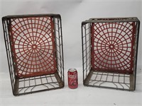 Set of Vintage Metal Milk Crates