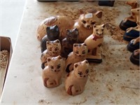 group of chalkware kitty cats