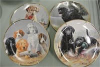 Set of 4 Dog Collector Plates