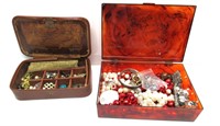 Vintage Jewelry Boxes W/Jewelry