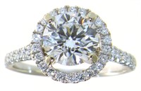 14kt Gold 2.44 ct Brilliant Round Lab Diamond Ring