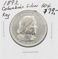 1892 Columbian Silver Half Dollar Coin KEY