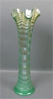Imperial Lime Green/Vaseline Ripple Vase
