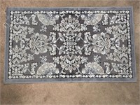 Gray & Blue Decorative Rug