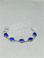 Lapis Lazuli & silver bracelet