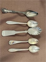 5 Sterling Silver Spoons #62