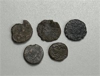 (5) ANCIENT ROMAN COINS