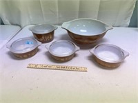 Early American Bake, Serve, Store Dishes & Bowl