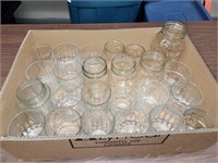 LOT OF GLASSWARE & CANNING JARS 25 PIECES