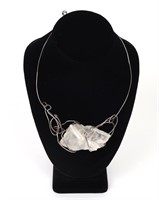 Extraordinary Wire Wrapped Crystal Necklace, by Ka