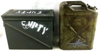 40mm Ammo Can & Vintage Us Jerry Can