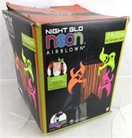 Night Glo Neon Airblown Halloween Ghosts Decor