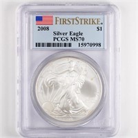 2008 Silver Eagle PCGS MS70