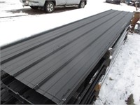 20 SHEETS TEXTURED BLACK METAL ROOFING -16' LONG