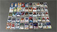 50pc MLB Autographed Baseball Cards w/ Stars