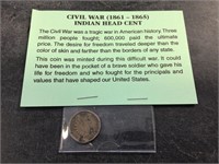 Civil War(1861 - 1865) Indian Head Cent