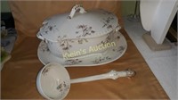 johnson brothers soup tureen, ladle and underplate