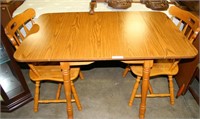 SOLID WOOD KITCHEN TABLE WITH TWO CHAIRS