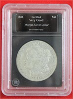 1886O  Morgan silver dollar