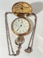 Waltham A.W. Co Pocket Watch w/ Chain & Case