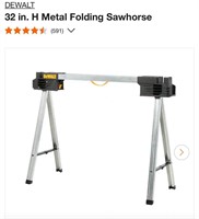 DEWALT 32 in. H Metal Folding Sawhorse