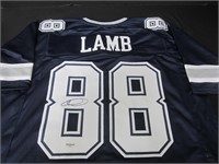 CeeDee Lamb signed football jersey COA