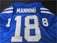 Peyton Manning signed football jersey COA